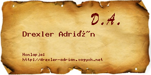 Drexler Adrián névjegykártya