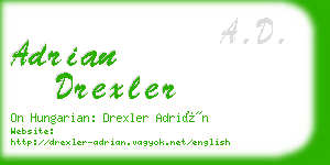 adrian drexler business card